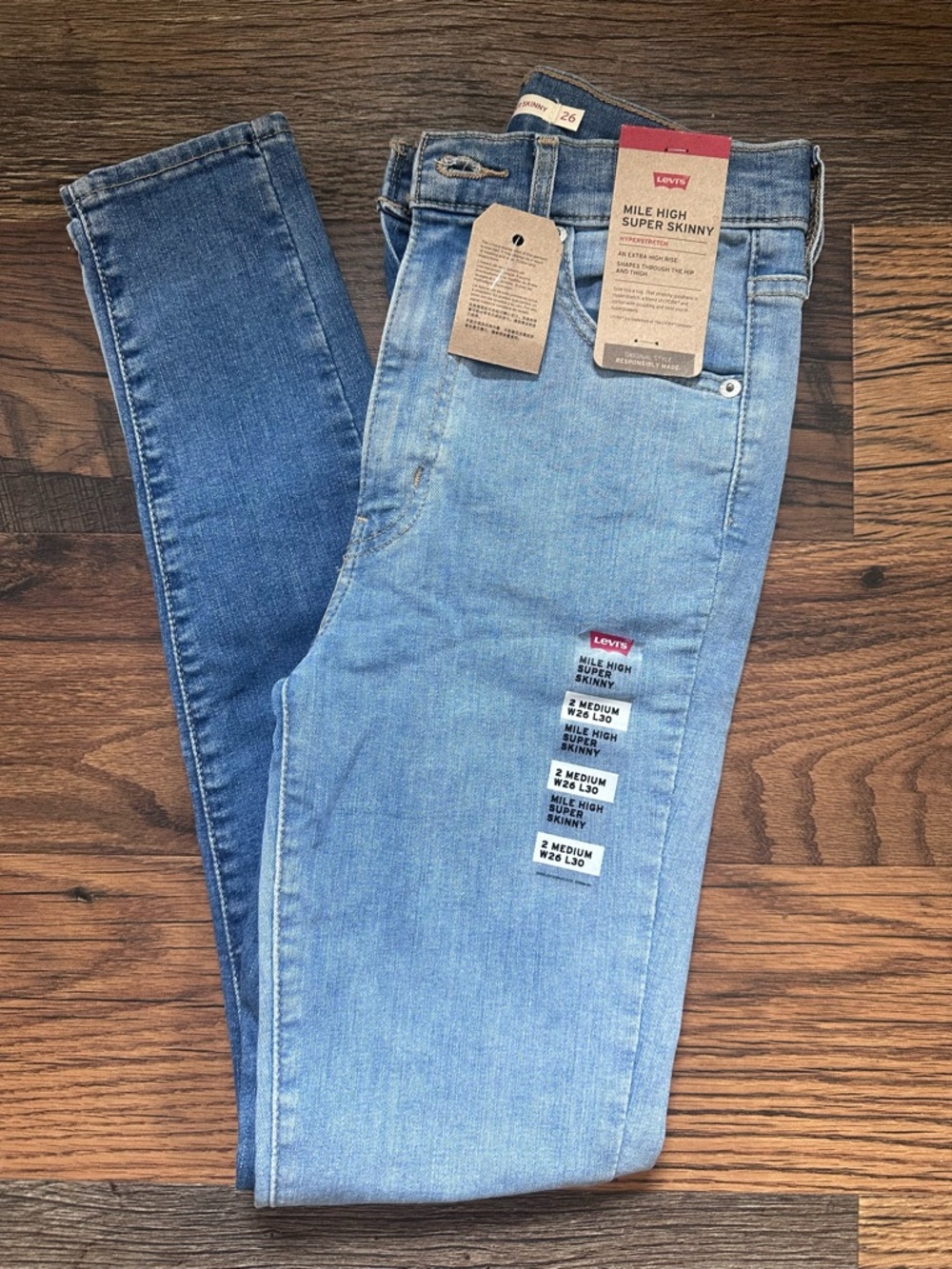 Levi's Two-Tone Light & Medium Blue Skinny Jeans